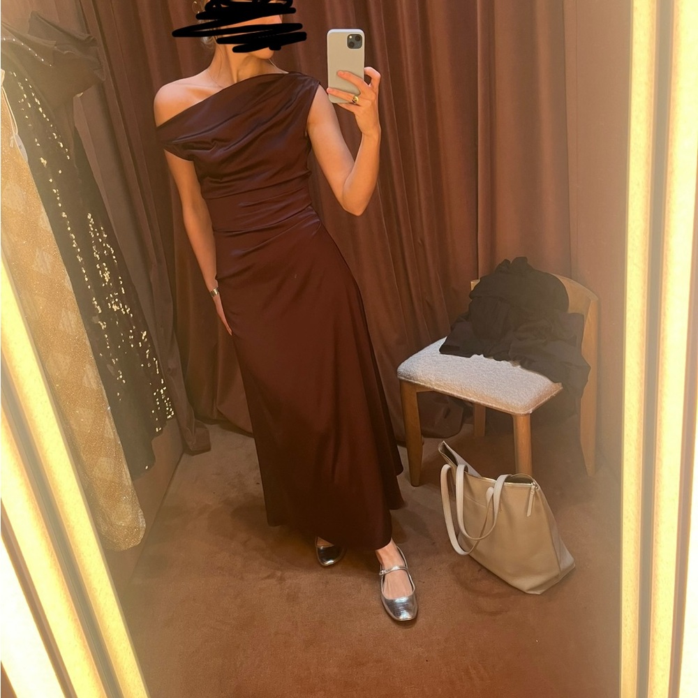 PHARE SILK DRESS EARTH $695 - Picture 5 of 6